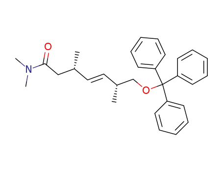 (E,3S<sup>*</sup>,6R<sup>*</sup>)-3,6-dimethyl-7-(triphenylmethoxy)-4-heptenoic acid, dimethylamide