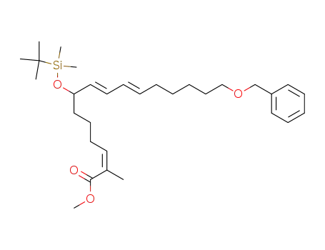 (2Z,8E,10E)-16-Benzyloxy-7-(tert-butyl-dimethyl-silanyloxy)-2-methyl-hexadeca-2,8,10-trienoic acid methyl ester