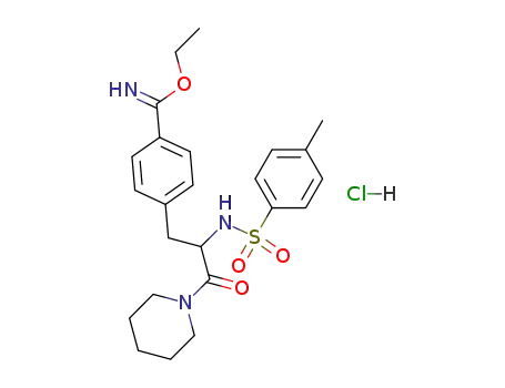 4-[3-Oxo-3-piperidin-1-yl-2-(toluene-4-sulfonylamino)-propyl]-benzimidic acid ethyl ester; hydrochloride