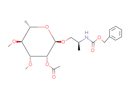 O-(2-O-acetyl-3,4-di-O-methyl-α-L-rhamnopyranosyl)-N-carbobenzyloxy-L-alanilol