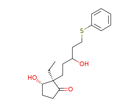 (2R,3S)-(+)-2-ethyl-2-(3'-hydroxy-5'-phenylthio-amyl)-3-hydroxy-cyclopentanone