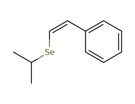Molecular Structure of 100033-76-9 (Benzene, [2-[(1-methylethyl)seleno]ethenyl]-, (Z)-)
