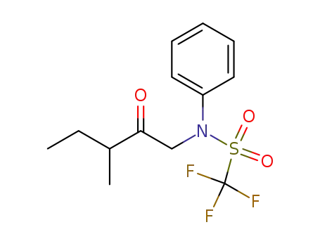 Molecular Structure of 71901-58-1 (N-phenyl-N-(3-methyl-2-oxo-1-pentyl)triflamide)