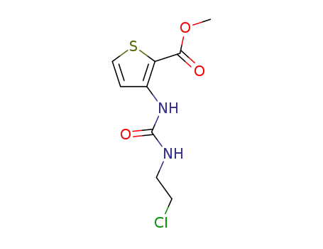 2-Thiophenecarboxylic acid, 3-[[[(2-chloroethyl)amino]carbonyl]amino]-,
methyl ester