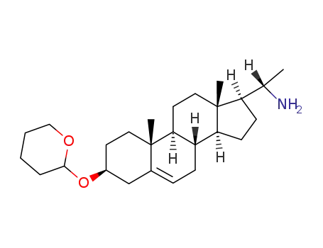 Molecular Structure of 40521-49-1 (20α-aminopregn-5-en-3β-ol 3-THP ether)