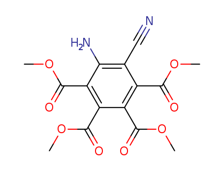 Molecular Structure of 130747-66-9 (1,2,3,4-Benzenetetracarboxylic acid, 5-amino-6-cyano-, tetramethyl
ester)