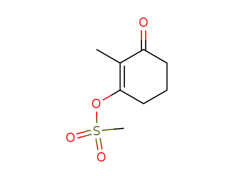 Molecular Structure of 118527-01-8 (2-Cyclohexen-1-one, 2-methyl-3-[(methylsulfonyl)oxy]-)