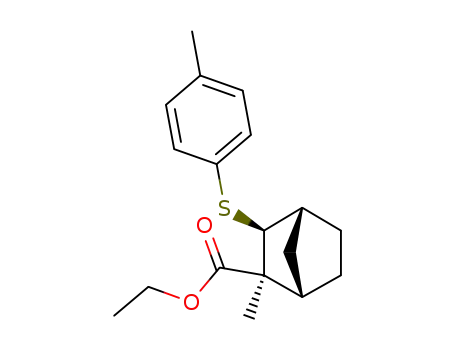 ethyl (+)-(1S,4R)-endo-2-methyl-3-(p-tolylthio)bicyclo<2.2.1>heptane-exo-2-carboxylate