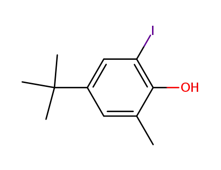 Molecular Structure of 32565-42-7 (4-t-butyl-2-iodo-6-methylphenol)