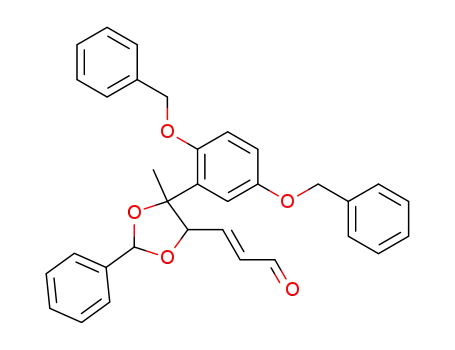 2-Propenal,
3-[5-[2,5-bis(phenylmethoxy)phenyl]-5-methyl-2-phenyl-1,3-dioxolan-4-yl
]-