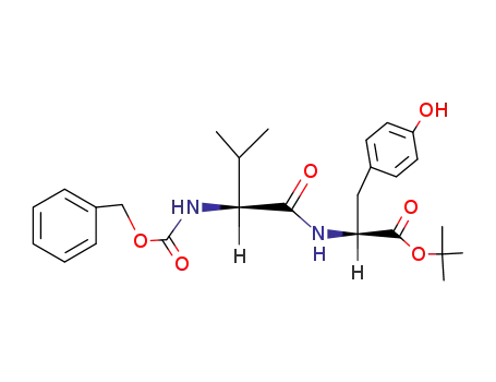 Molecular Structure of 100102-89-4 (L-Tyrosine, N-[N-[(phenylmethoxy)carbonyl]-L-valyl]-, 1,1-dimethylethyl
ester)