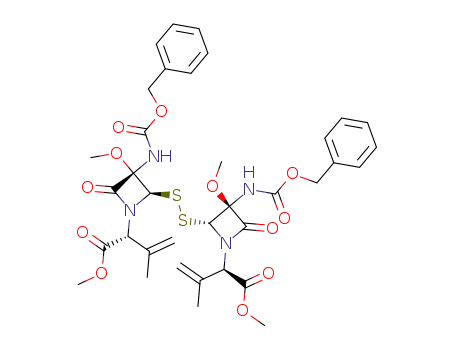 bis<(3S,4R)-3-benzyloxycarbonylamino-3-methoxy-1-<(1R)-methoxycarbonyl-2-methylprop-2-enyl>-2-oxoazetidin-4-yl> disulfide