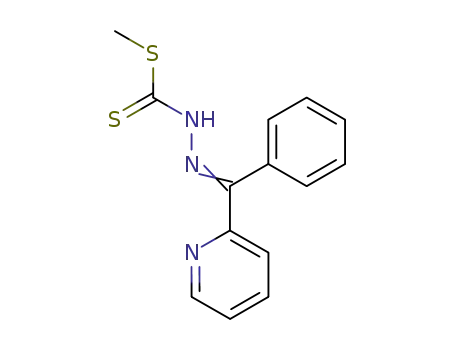 Molecular Structure of 26158-28-1 (methyl 2-[phenyl(pyridin-2-yl)methylidene]hydrazinecarbodithioate)