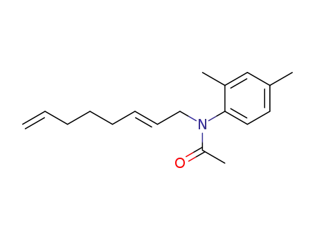 Molecular Structure of 117780-47-9 (N-(2,4-Dimethyl-phenyl)-N-((E)-octa-2,7-dienyl)-acetamide)