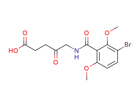 Molecular Structure of 125558-32-9 (5-(3-bromo-2,6-dimethoxybenzamido)-4-oxopentanoic acid)