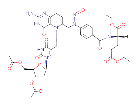 diethyl N-nitroso-N-<4-<<<2-amino-3,4,5,6,7,8-hexahydro-4-oxo-5-<(3',5'-diacetyl-2'-deoxyuridin-5-yl)methyl>pyrido<3,2-d>pyrimidin-6-yl>methyl>amino>benzoyl>-L-glutamate