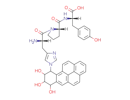 (S)-2-[((S)-1-{(S)-2-Amino-3-[1-(7,8,9-trihydroxy-7,8,9,10-tetrahydro-benzo[def]chrysen-10-yl)-1H-imidazol-4-yl]-propionyl}-pyrrolidine-2-carbonyl)-amino]-3-(4-hydroxy-phenyl)-propionic acid