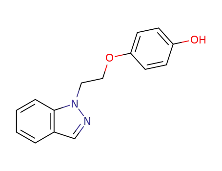 Molecular Structure of 80200-15-3 (Phenol, 4-[2-(1H-indazol-1-yl)ethoxy]-)