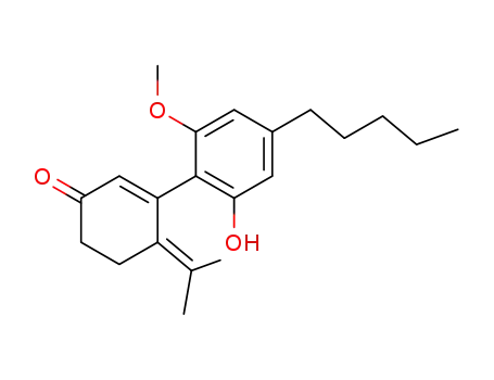 Molecular Structure of 130799-48-3 (3-(2-Hydroxy-6-methoxy-4-pentylphenyl)-4-isopropylidenecyclohex-2-enone)