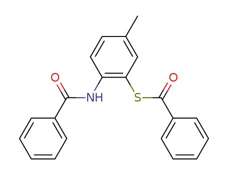 Molecular Structure of 112308-06-2 (S-(2-BenzoylaMino-5-Methylphenyl)thiobenzoate)