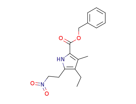 1H-Pyrrole-2-carboxylic acid, 4-ethyl-3-methyl-5-(2-nitroethyl)-,
phenylmethyl ester