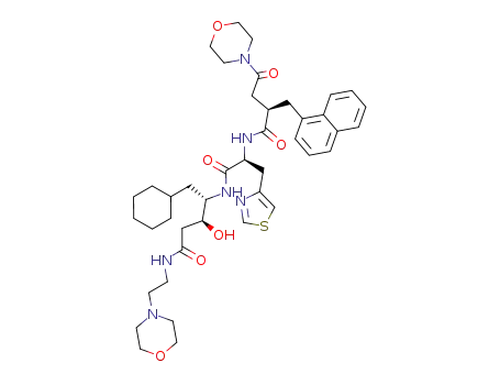 5-cyclohexyl-3-hydroxy-N-(2-morpholin-4-ylethyl)-4-[[2-[[4-morpholin-4-yl-2-(naphthalen-1-ylmethyl)-4-oxobutanoyl]amino]-3-(1,3-thiazol-4-yl)propanoyl]amino]pentanamide