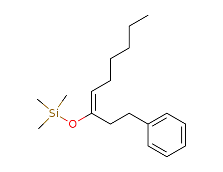 Molecular Structure of 88766-86-3 (Silane, trimethyl[[1-(2-phenylethyl)-1-heptenyl]oxy]-, (E)-)
