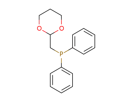 Molecular Structure of 121194-82-9 (Phosphine, (1,3-dioxan-2-ylmethyl)diphenyl-)