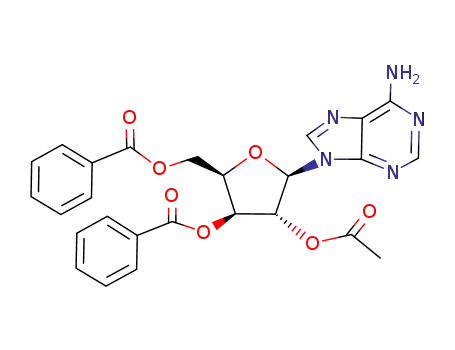 Di-O-benzoyl-3',5' O-acetyl-2' β-xylofurannosyl-9 adenine