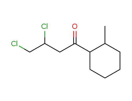 Molecular Structure of 88960-65-0 (1-Butanone, 3,4-dichloro-1-(2-methylcyclohexyl)-)