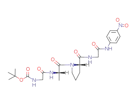 Molecular Structure of 88815-51-4 (Glycinamide,
N-[(1,1-dimethylethoxy)carbonyl]glycyl-L-alanyl-L-prolyl-N-(4-nitrophenyl)-)