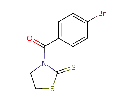 Molecular Structure of 74834-46-1 ((4-Bromophenyl)(2-thioxo-3-thiazolidinyl)methanone)