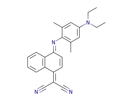 Molecular Structure of 129371-69-3 (4-(4-diethylamino-2,6-dimethylphenylimino)-1,4-dihydronaphthylidenemalononitrile)