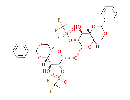 4,6:4',6'-di-O-benzylidene-2,2'-di-O-(trifluoromethylsulfonyl)-α,α-trehalose