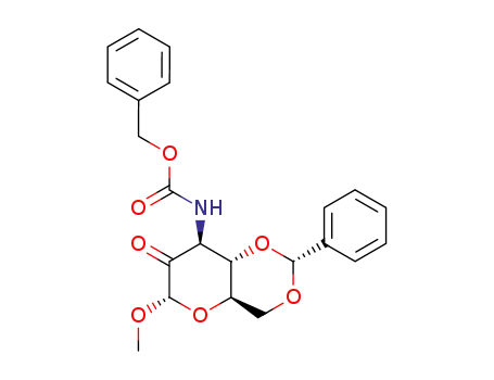 Methyl-4,6-O-benzyliden-3-<(benzyloxycarbonyl)amino>-3-desoxy-α-D-arabino-hexopyranosid-2-ulose