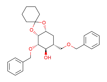 (1R,2R,3S,4R,5R)-3-O-Benzyl-5-benzyloxymethyl-1,2-O-cyclohexylidene-cyclohexan-1,2,3,4-tetraol