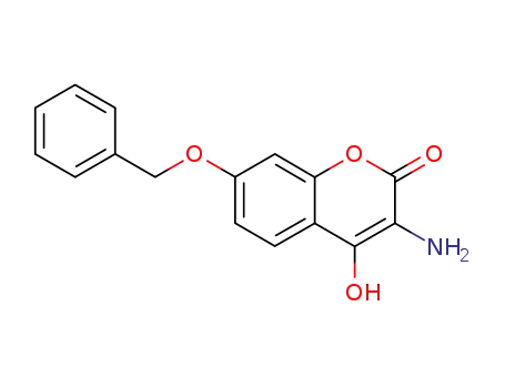 Molecular Structure of 90515-47-2 (2H-1-Benzopyran-2-one, 3-amino-4-hydroxy-7-(phenylmethoxy)-)