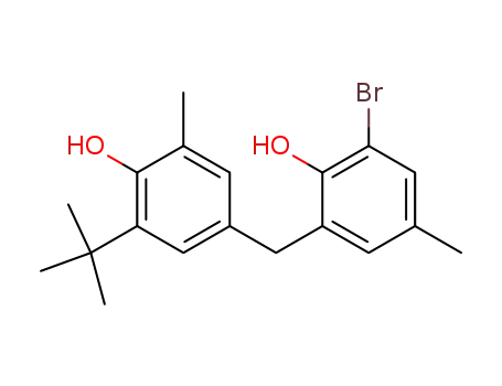 Molecular Structure of 86559-13-9 (4-(3-Brom-2-hydroxy-5-methylbenzyl)-2-tert-butyl-6-methylphenol)