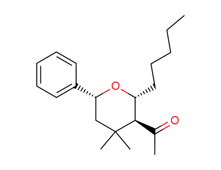 1-((2R,3S,6R)-4,4-Dimethyl-2-pentyl-6-phenyl-tetrahydro-pyran-3-yl)-ethanone