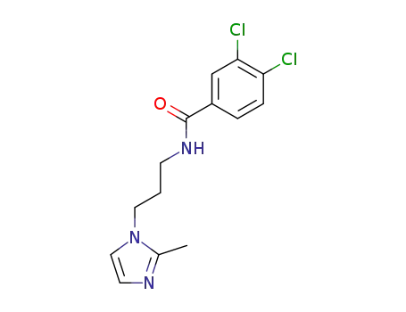 Molecular Structure of 93668-90-7 (Benzamide, 3,4-dichloro-N-[3-(2-methyl-1H-imidazol-1-yl)propyl]-)