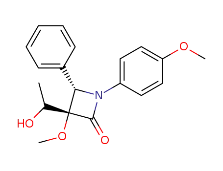 (3S,4S)-3-(1-Hydroxy-ethyl)-3-methoxy-1-(4-methoxy-phenyl)-4-phenyl-azetidin-2-one