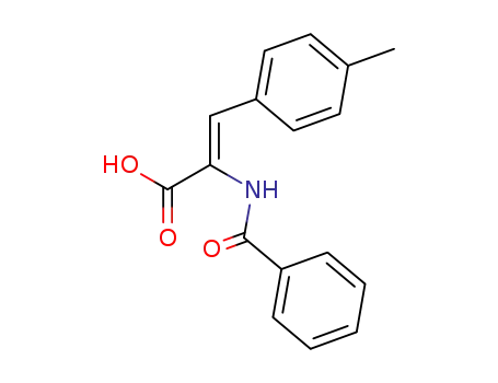 Molecular Structure of 72615-64-6 (2-Propenoic acid, 2-(benzoylamino)-3-(4-methylphenyl)-, (Z)-)