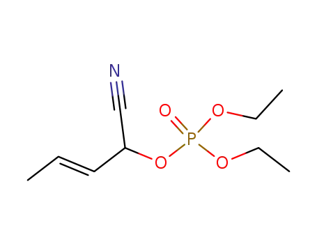 Molecular Structure of 111571-86-9 (Phosphoric acid, 1-cyano-2-butenyl diethyl ester, (E)-)
