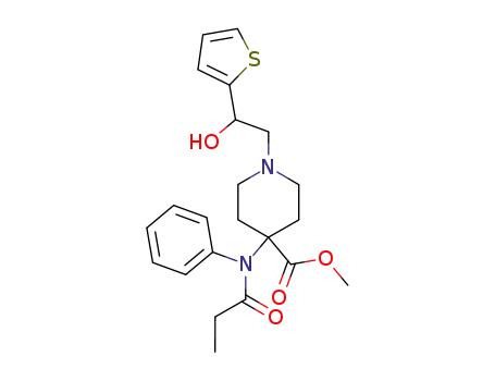 N-(phenyl)-N-[1-(2-hydroxy-2-(thien-2-yl)ethyl)-4-methoxycarbonyl-4-piperidinyl]propanamide