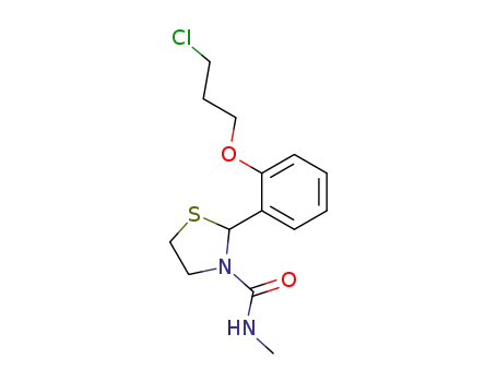 Molecular Structure of 103076-36-4 (2-[2-(3-Chloro-propoxy)-phenyl]-thiazolidine-3-carboxylic acid methylamide)