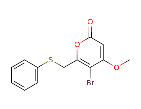 5-Bromo-4-methoxy-6-[(phenylsulfanyl)methyl]-2H-pyran-2-one