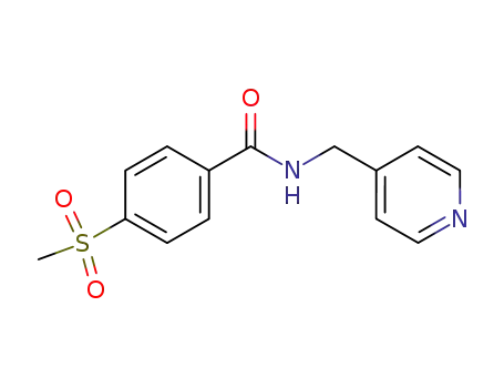 Molecular Structure of 80819-01-8 (Benzamide, 4-(methylsulfonyl)-N-(4-pyridinylmethyl)-)