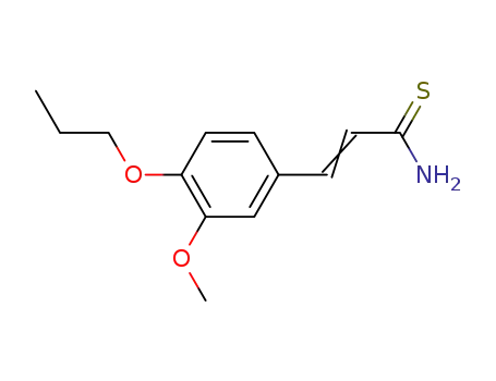 Molecular Structure of 99661-60-6 ((E)-3-(3-Methoxy-4-propoxy-phenyl)-thioacrylamide)