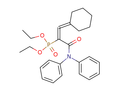 Molecular Structure of 150080-78-7 (3-Cyclohexyliden-2-(diethoxyphosphoryl)-N,N-diphenyl-2-propenamid)