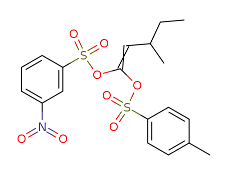 3-methyl-1-<<(m-nitrophenyl)sulfonyl>oxy>-1-(tosyloxy)-1-pentene